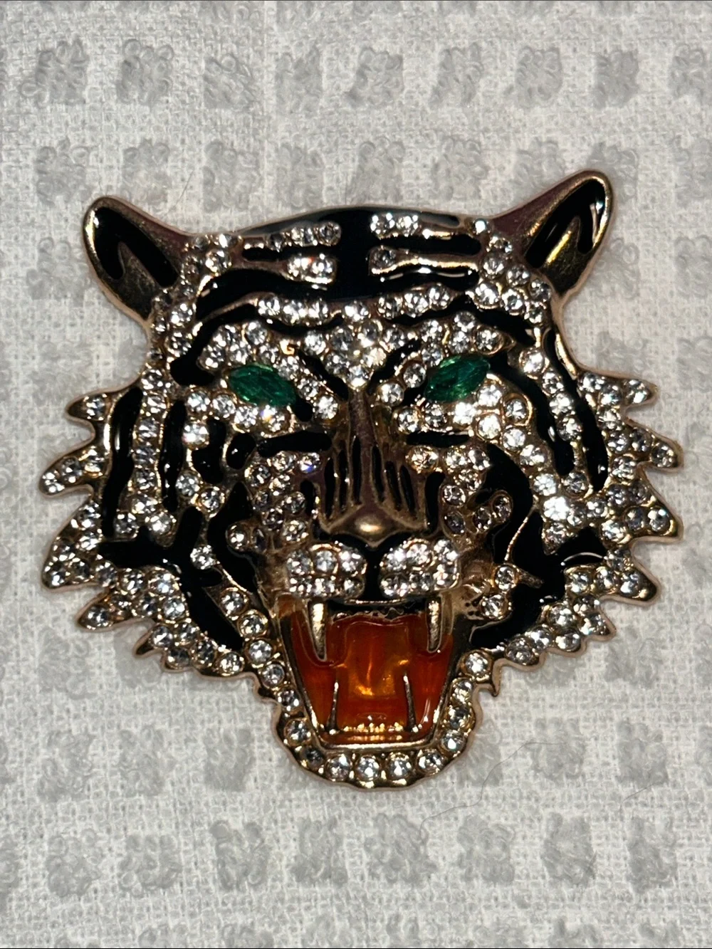 Rhinestone Roaring Tiger 🐅 Brooch